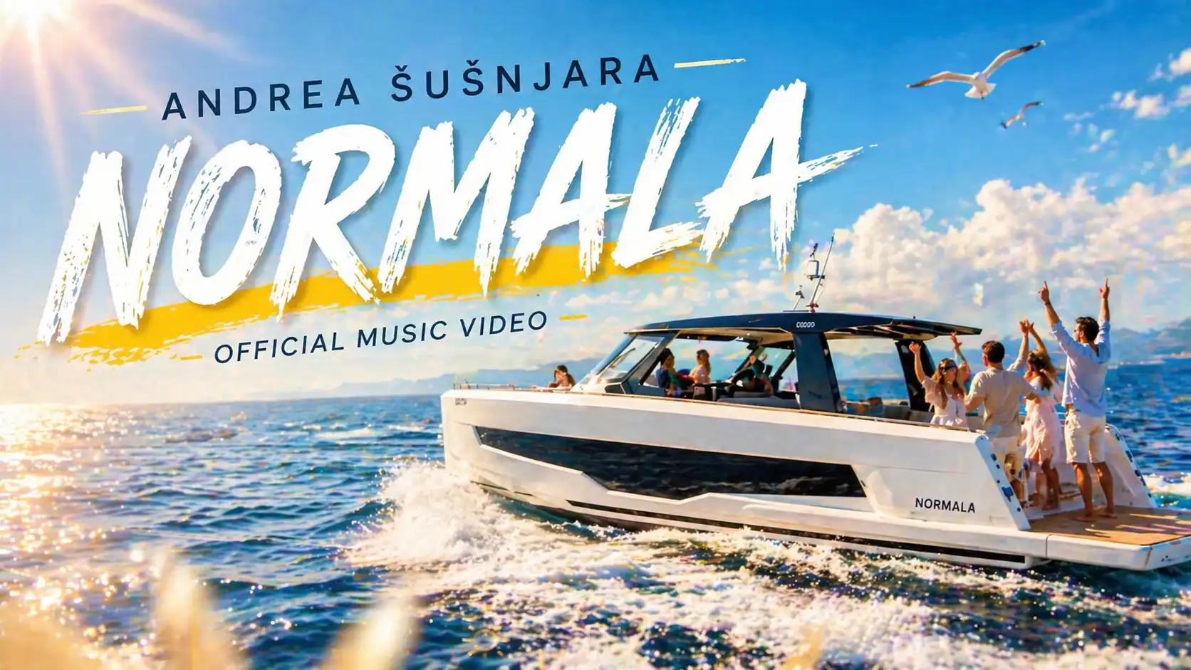 Andrea Šušnjara Normala glazbeni spot snimanje na brodu Split Brač Unlimited Crew Leo Bartulica